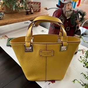 Kate spade mustard bucket bag